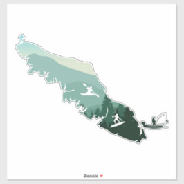 Vancouver Island West Coast Design Vinyl Pegatina