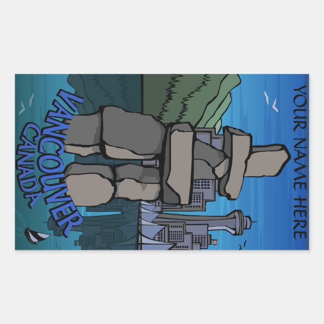 Vancouver Pegatinas de Canadá Personalizado Vancou (Anverso)