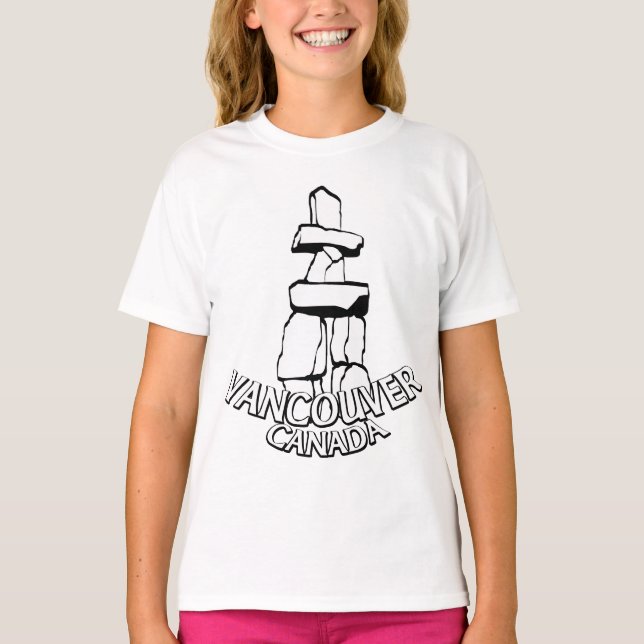 Vancouver Souvenir Chica camiseta Landmark Art Tee (Anverso)
