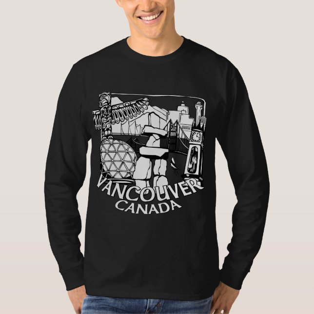 Vancouver Souvenir Larga camiseta de manga Canadá  (Anverso)