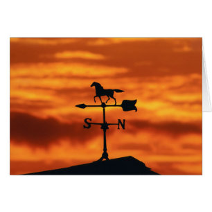 Vane del clima al atardecer