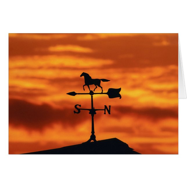 Vane del clima al atardecer (Anverso (Horizontal))