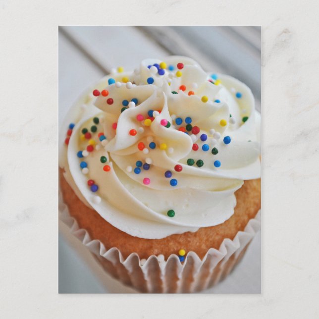 Vanilla Cupcake Fotografía de la tarjeta postal (Anverso)
