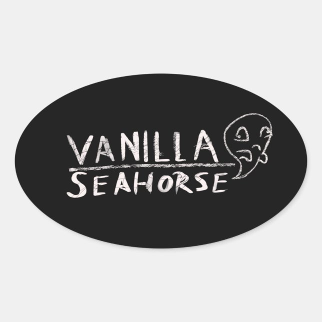 Vanilla Seahorse Pegatina (Anverso)