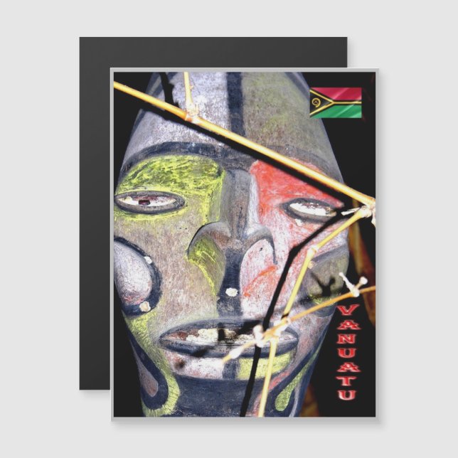 Vanuatu - máscara (Anverso/Reverso)