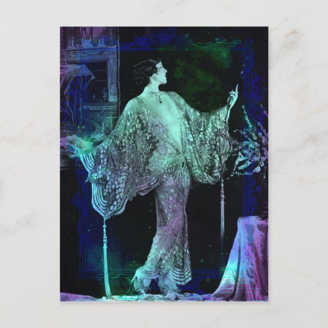 Vanya - postal del sueño verde azul (Anverso)