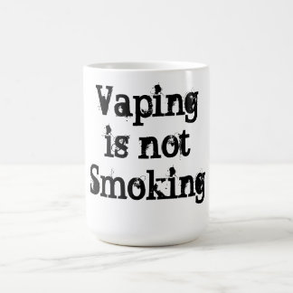 Vaping no está fumando la taza de café
