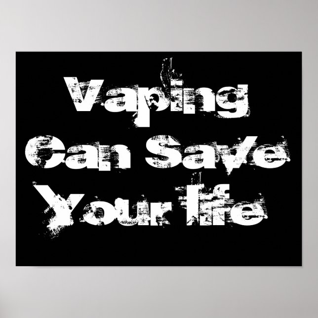 Vaping puede salvar tu vida citando a Posters de v (Frente)