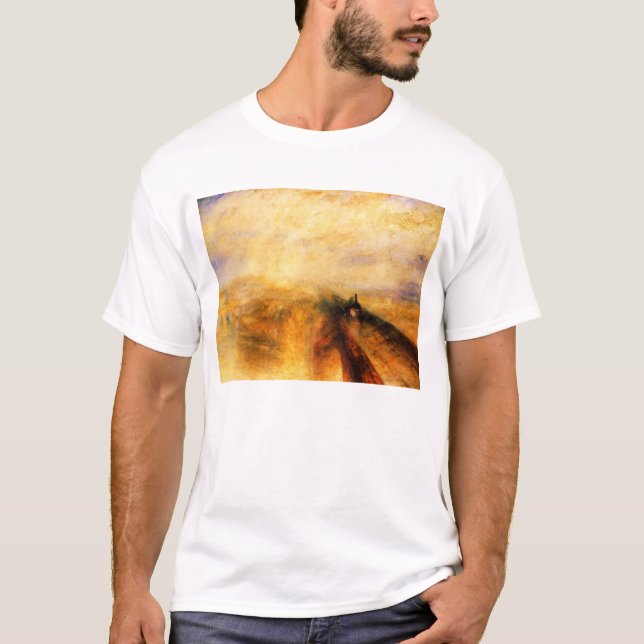 Vapor de la lluvia de JMW Turner y camiseta de la (Anverso)