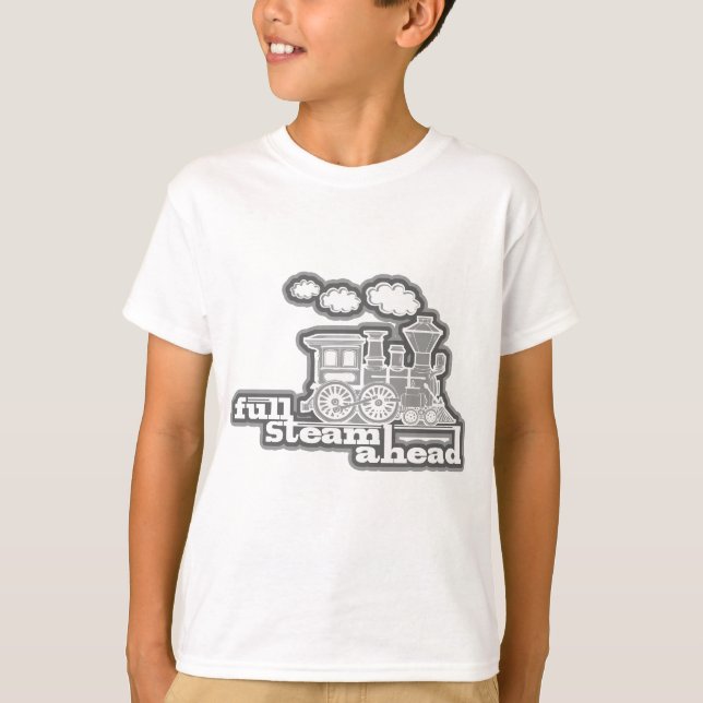 Vapor de vapor completo loco tren camiseta gris pa (Anverso)
