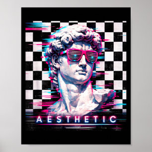 Vaporwave david arte glitch estético retrowave 80