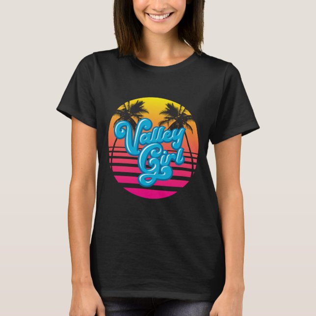 Vaporwave Valley Chica Camiseta Oscura (Anverso)