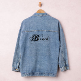 Vaquera ¡Bendito! Chaqueta de mezclilla (Negra)
