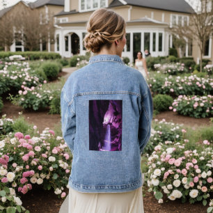 Vaquera Cascada violeta mujeres niegan chaqueta