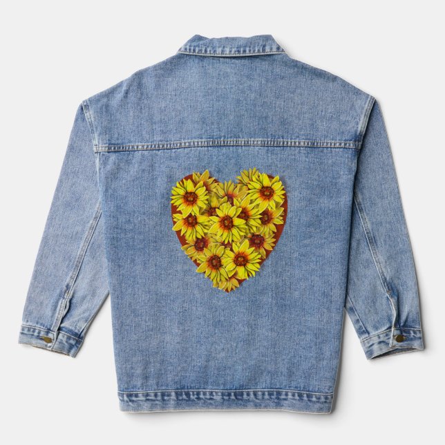 Vaquera Chaqueta Corazón de Girasol (Reverso )