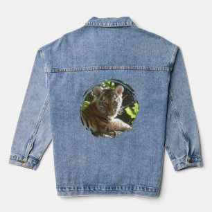 Vaquera Chaqueta Cute Baby Tiger Denim