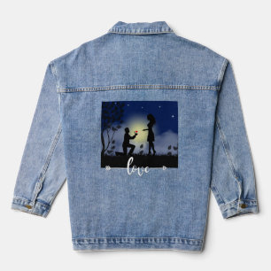 Vaquera Chaqueta de Denim Clásico del Borde Urbano