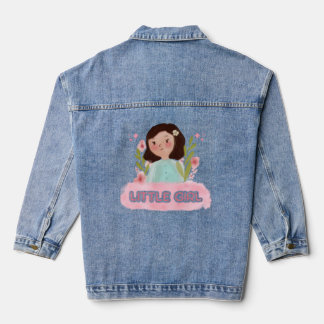 Vaquera Chaqueta de denim con diseño de niña