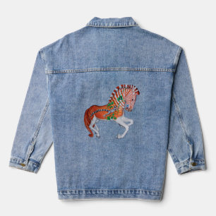 Vaquera Chaqueta de Denim con foto de cebra Quagga, animal