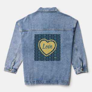 Vaquera Chaqueta de Denim con franjas azules por la poeta 