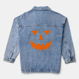 Vaquera Chaqueta de Denim de calabaza naranja