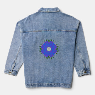 Vaquera Chaqueta de denim de flores etéreas