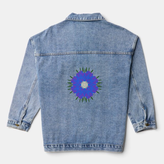Vaquera Chaqueta de denim de flores etéreas (Reverso )