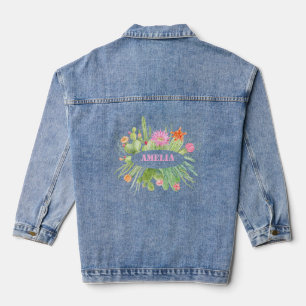 Vaquera Chaqueta de Denim Femenino Monograma del Suroeste