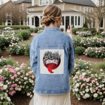 Chaqueta de denim mostrada desde la parte trasera 
