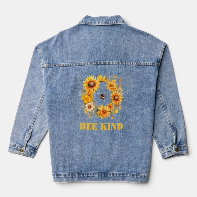Vaquera Chaqueta de Denim para mujeres de Bee Kind (Reverso )