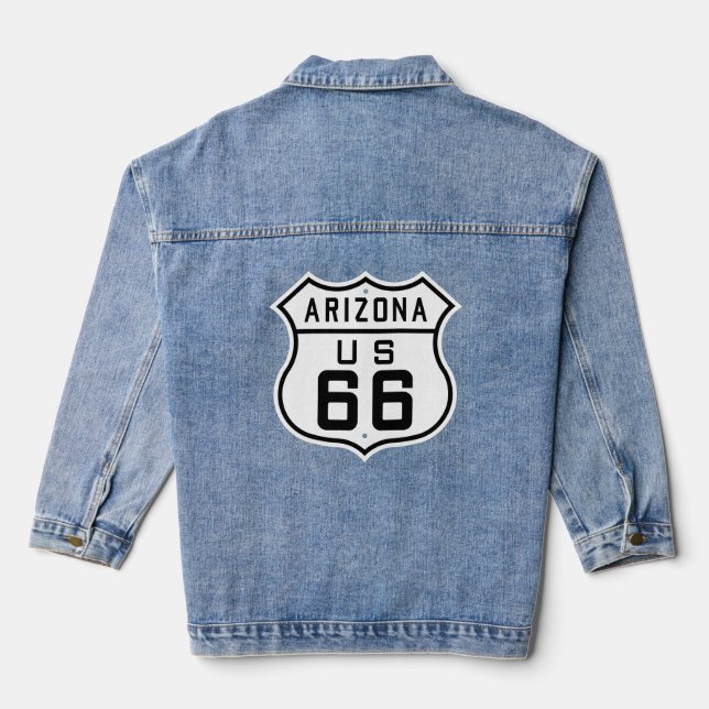 Vaquera Chaqueta de Denim, Rótulo de la carretera 66 de la (Reverso )