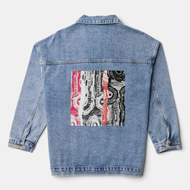 Vaquera Chaqueta de Denim – Tierra Abstracta (Reverso )