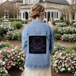 Vaquera Chaqueta de goma de las mujeres de Ghost Skull
