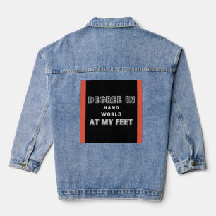 Vaquera Chaqueta de graduados de mi pies en el mundo