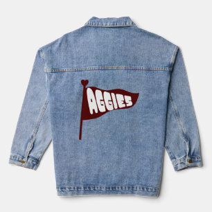 VAQUERA CHAQUETA DE JEANS DE TEXAS A&M AGGIES