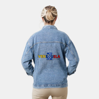 Vaquera Chaqueta de Jeans Venezuela – Diseño Patriótico