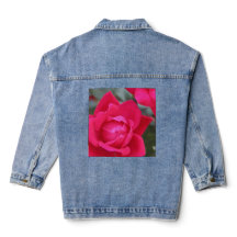Chaqueta de mezclilla CON DISEÑO DE ROSA