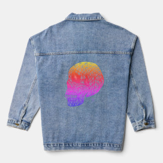 Vaquera Chaqueta de mezclilla con estampado de calavera y
