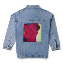 Chaqueta de mezclilla de arte multirracial