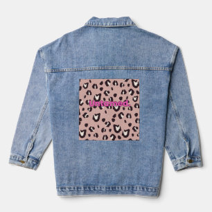 Vaquera Chaqueta de mezclilla estampado de animal rosa