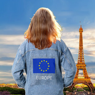 Vaquera Chaqueta de mezclilla europea