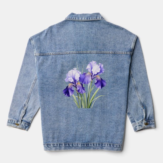 Vaquera Chaqueta de mezclilla Iris acuarela (Reverso )