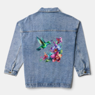 Vaquera Chaqueta de mezclilla Jardín de Colibrí