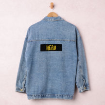 Chaqueta de mezclilla | logotipo de héroe en la pa