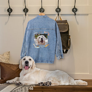 Vaquera Chaqueta de mezclilla para fotos del mejor perro d