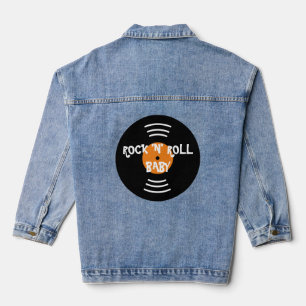 Vaquera Chaqueta de mezclilla personalizada con disco de v
