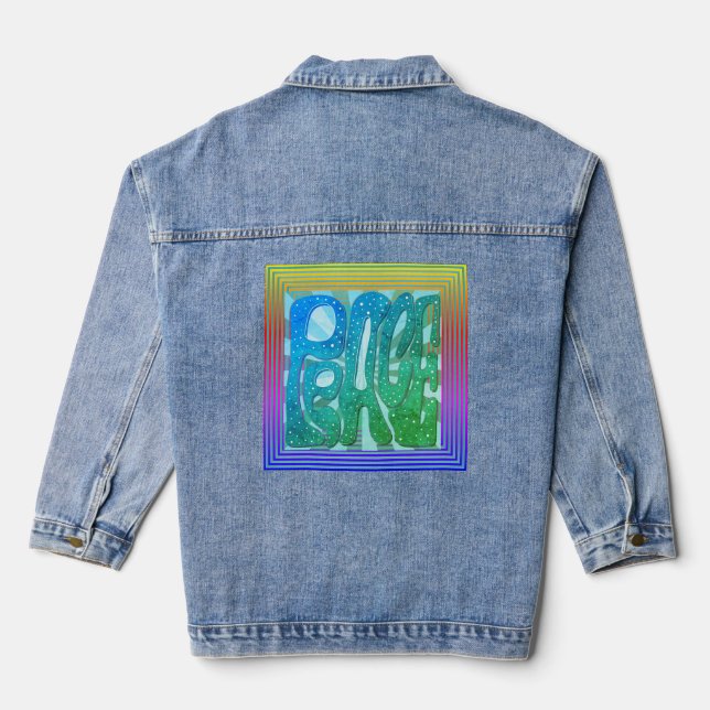 Vaquera Chaqueta de mezclilla “Que Haya Paz” (Reverso )