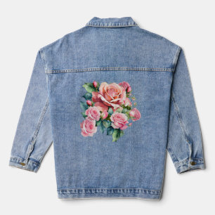 Vaquera Chaqueta de mezclilla rosa rosado