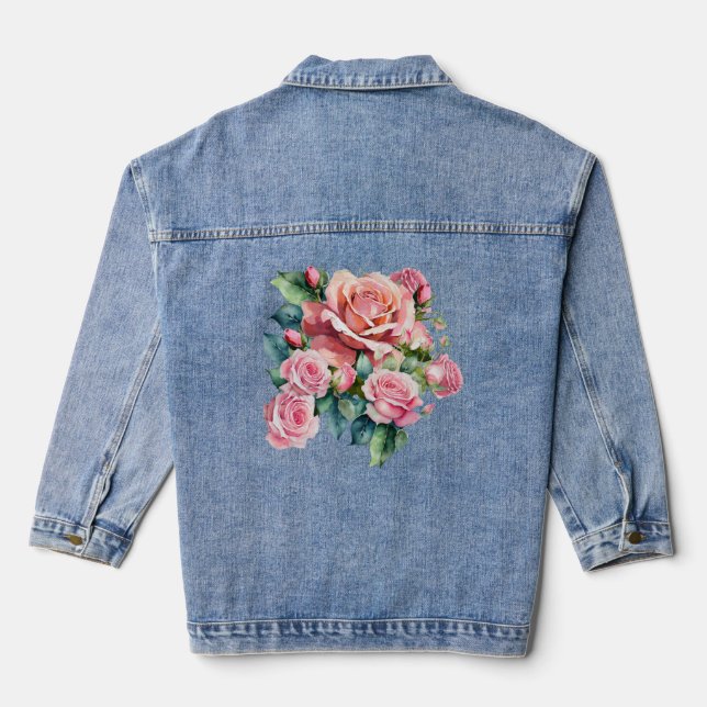 Vaquera Chaqueta de mezclilla rosa rosado (Reverso )
