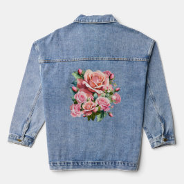 Vaquera Chaqueta de mezclilla rosa rosado